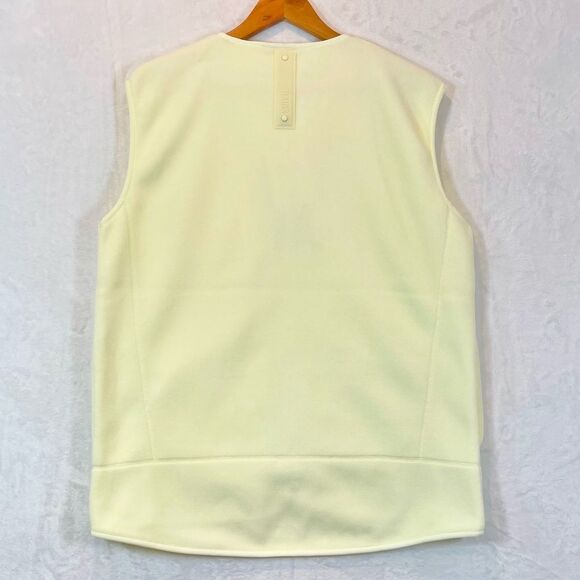 Rains Fleece Vest Straw Yellow Sleeveless Pockets Jacket Liner NWT NEW Medium - Picture 9 of 16